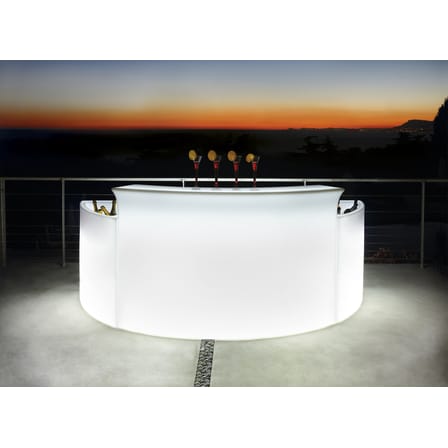 Break Bar Luminous bar plastic material white / L 175 cm - Slide
