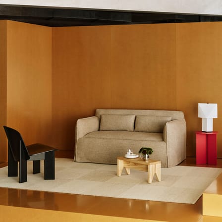 Sofa 2 Sitzer Mimi textil rosa / L 160 cm - Hay