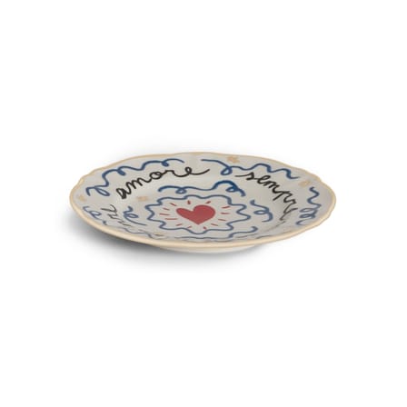 Piatto per dolcetti Sempre amore ceramica multicolore / Ø 16,5 cm - Bitossi Home