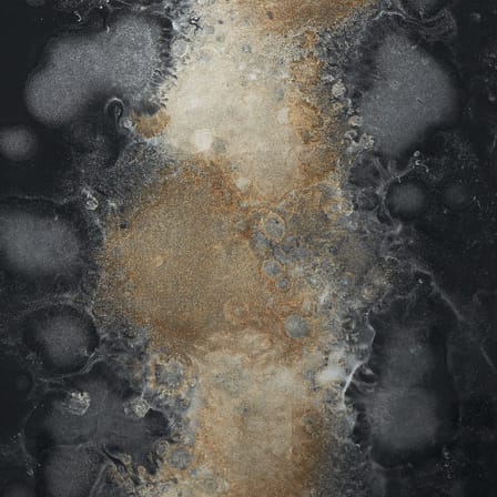 Plateau Organic verre noir / 53 x 31 cm - Peint main - Ethnicraft