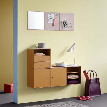 Rangement mural Montana Mini 1004 bois blanc / 3 étagères - 35 x 35 x P 25 cm - MONTANA