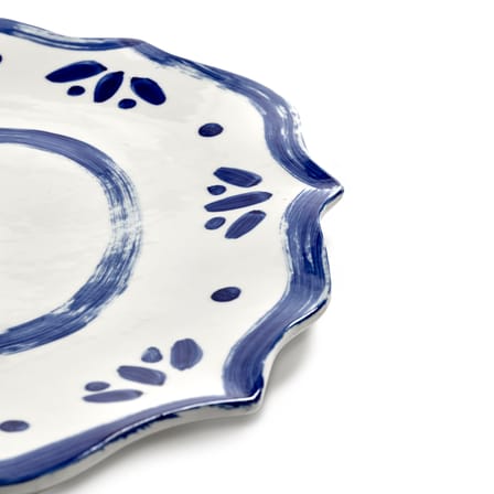 Servierplatte The Line-up keramik blau / Ø 36 cm - Serax
