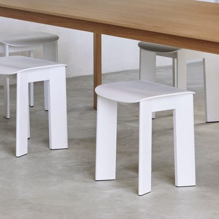 Sgabello Chisel 10 legno bianco - Hay