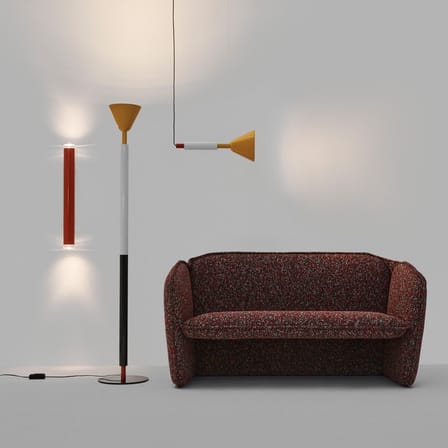 Suspension Pyl métal multicolore / Ø 21,6 x H 54 cm - Orientable - Petite Friture