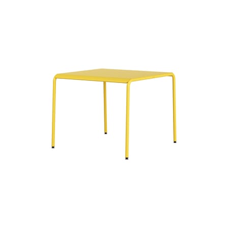 Table carrée Panorama métal jaune / 90 x 90 cm - 2 places - TIPTOE