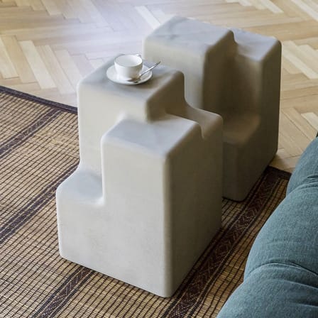 Table d'appoint Matrix / 33 x 33 x H 47 cm - Béton - Mogg