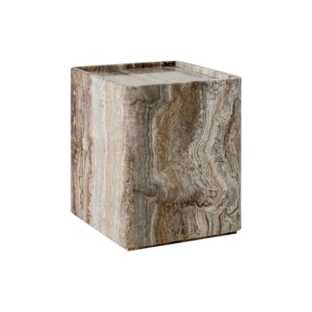 Table d'appoint Pietra pierre beige / 33 x 33 x H 40 cm - Travertin - Gubi