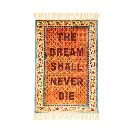 Tapis Burnt - The Dream  multicolore / 80 x 120 cm - Inscription obtenue par combustion - Seletti