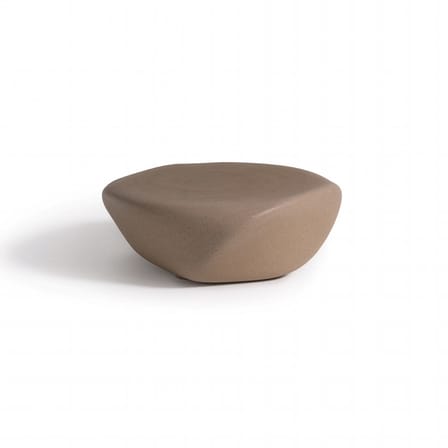 Tavolino Reborn materiale plastico beige / 70 x 75 x H 30 cm - 100% riciclato - Slide