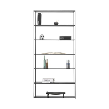 Bibliothèque Easy Irony métal noir / L 104 x H 226 cm - Zeus