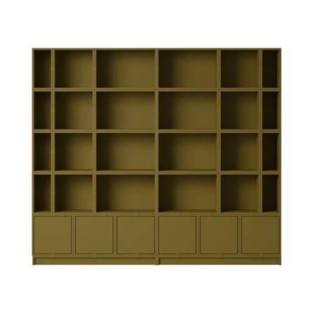 Bibliothèque Stacked bois vert / Configuration 1 - L 262 x H 228 cm - Muuto