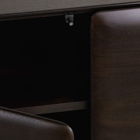 PI Light Wall-mounted sideboard wood brown / L 225 x D 43 x H 47 cm - Ethnicraft