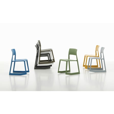 Chaise empilable Tip Ton RE plastique gris / Recyclé - Inclinable & ergonomique - Vitra