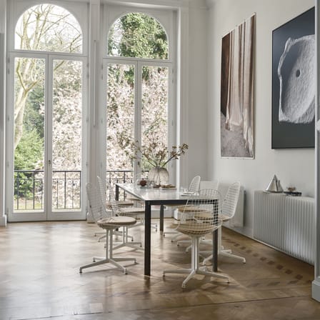 Chaise Wire Chair DKL métal blanc / (1951) - Pied La Fonda - Vitra