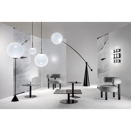 Couchtisch Flash glas schwarz / Glas - Ø 60 x H 40 cm - Tom Dixon