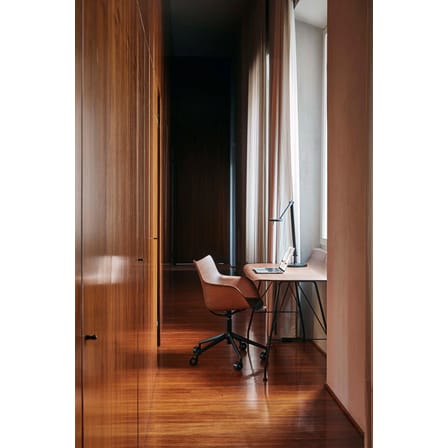Fauteuil à roulettes Q/Wood bois naturel - Kartell