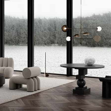 Bow Floor lamp metal brown / H 100 cm - 101 COPENHAGEN