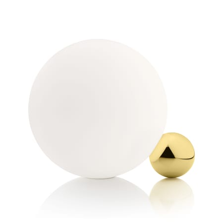 Lampada da tavolo Copycat LED metallo vetro bianco oro / Ø 30 cm - Oro 24 carati - Flos