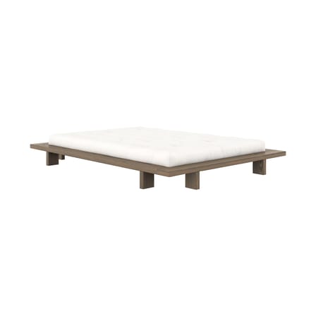 Lit double Japan bois marron / Pour matelas 140 x 200 cm - KARUP