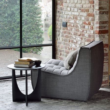 N701 Upholstered armchair textile grey / UK version - Ethnicraft