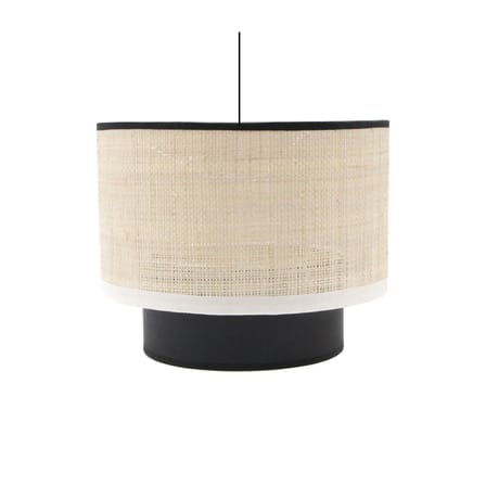 Eclipse Pendant cane & fibres beige / Raffia - Ø 25 cm - Maison Sarah Lavoine