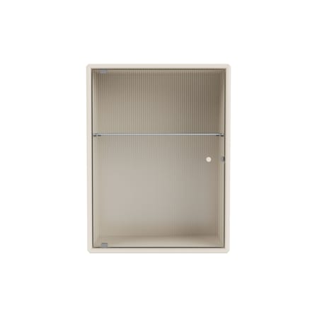 Armoire murale salle de bains Ripple bois blanc / L 35,4 x P 20 x H 46,8 cm - Verre ondulé - MONTANA