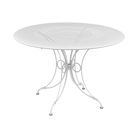 Runder Tisch 1900 metall weiß / Ø 117 cm - Loch Sonnenschirm / 8 Personen - Fermob