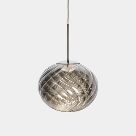 Sospensione Whirl Medium materiale plastico argento / LED - Ø 30 cm - Tom Dixon
