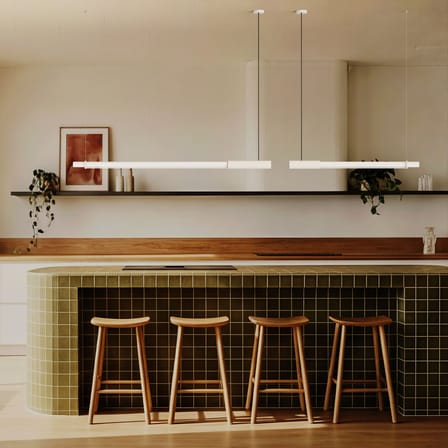 Suspension In Fine LED verre / L 105 cm - DCW éditions