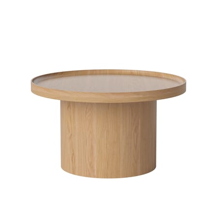 Table basse Plateau Large bois naturel / Ø 74 x H 42 cm - Plateau amovible - Bolia