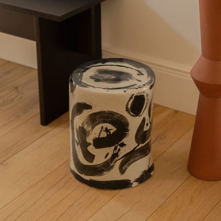 Table d'appoint Pawn Sophia 06 céramique beige / Ø 27 x H 34 cm - Serax