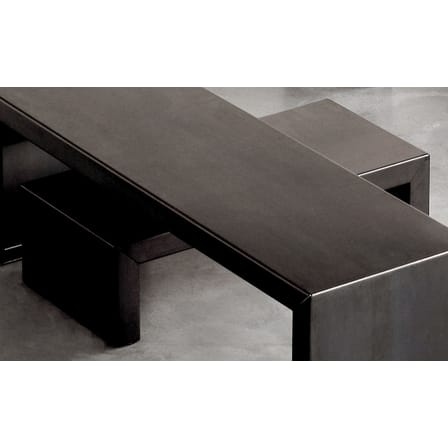 Table basse Small Irony métal noir 68x20 cm - Zeus