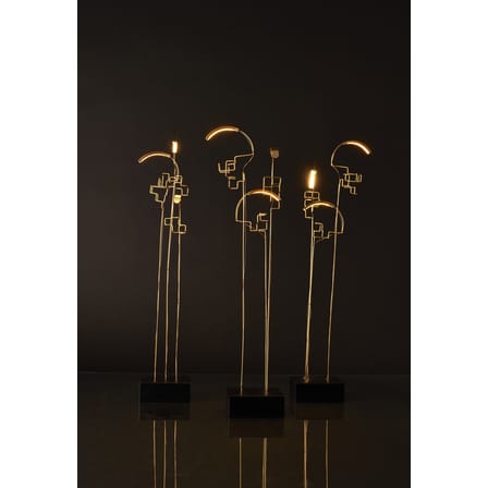 Boucle LED Wireless rechargeable lamp gold metal / H 47 cm - USB charging - DCW éditions