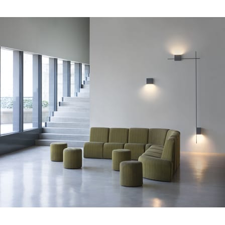 Applique Structural LED métal gris argent / 16 x 16 cm - Vibia