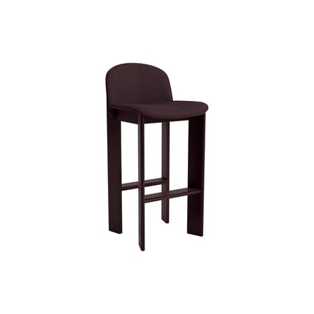 Chisel 35 High Bar chair textile brown / Height: 75 cm - Fabric upholstery - Hay