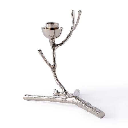 Bougeoir Twiggy XS métal argent / L 18 x H 14 cm - Pols Potten