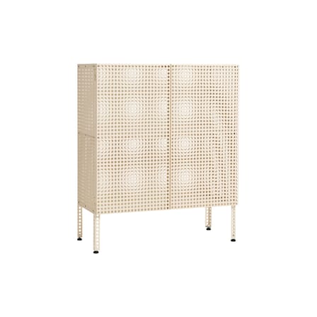 Buffet haut Perforated Cabinet Medium métal blanc / L 89 x H 106,5 cm - Hay