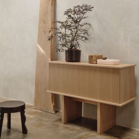 Buffet Stilt Single bois naturel / L 100 x H 72,5 cm - Ferm Living