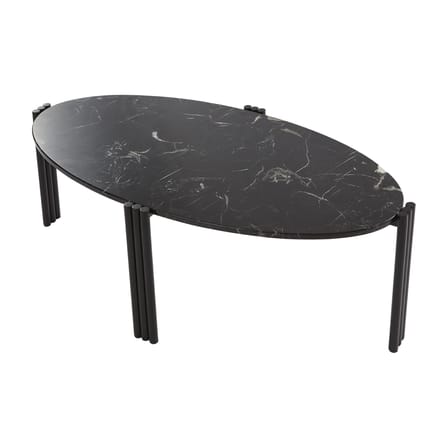Tribus Coffee table stone black / 92 x 47 x H 35 cm - Marble - AYTM