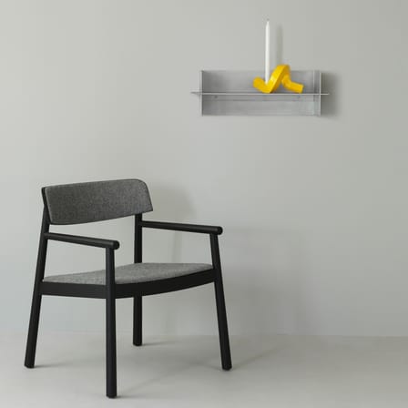 Fauteuil bas rembourré Timb tissu gris - Normann Copenhagen