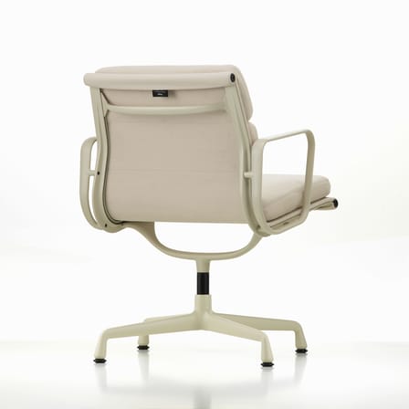Fauteuil pivotant Soft Pad EA 208 tissu beige / Eames (1969) - Vitra