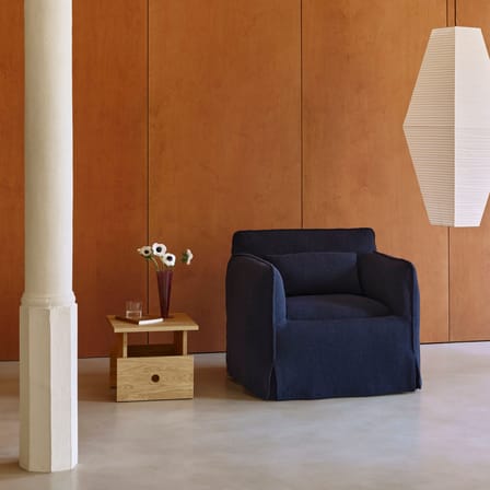 Fauteuil rembourré Mimi tissu bleu - Hay