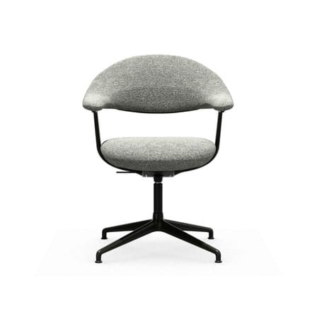Fauteuil pivotant Mynt Soft tissu gris / Assise & dossier rembourrés - Vitra
