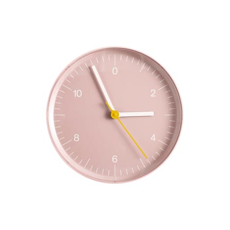 Horloge murale  plastique rose / Jasper Morrison, 2008 - Recyclé - Hay