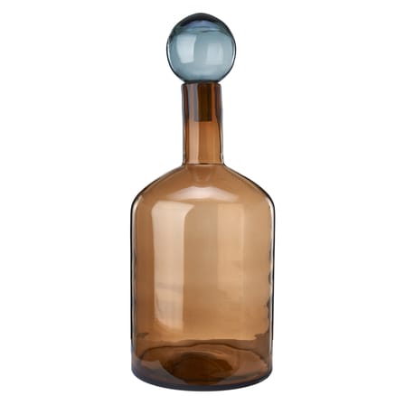 Karaffe Bubbles & Bottles XXL glas blau braun / Glas - 4er-Set - H 87 cm - POLSPOTTEN