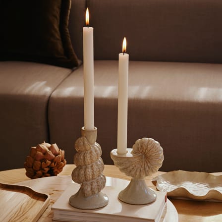 Kerzenleuchter Shelly keramik beige - BROSTE COPENHAGEN