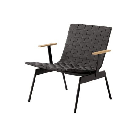 Lounge Sessel Ville AV45 textil schwarz / Mit Armlehnen - &tradition