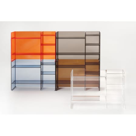 Meuble de rangement Sound-Rack plastique orange / L 75 x H 53 cm - Kartell