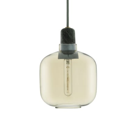 Amp Small Pendant glass stone yellow brown gold Ø 14 x H 17 cm - Normann Copenhagen