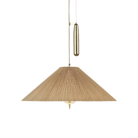 Pendelleuchte 1972 holz natur / Bambus Ø 62 cm - Mit Gegengewicht / Neuausgabe 50' - Gubi
